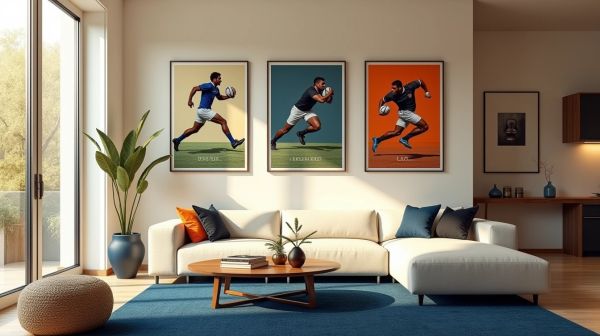 Des affiches de rugby élégantes pour une déco unique